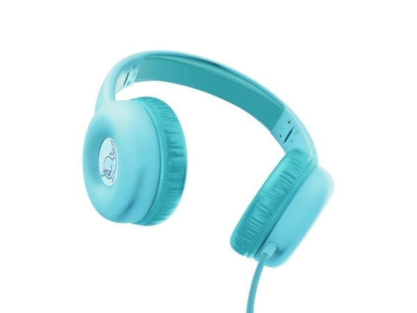 Trust Nouna - Hodetelefoner med mikrofon - on-ear - kablet - 3,5 mm jakk - blå