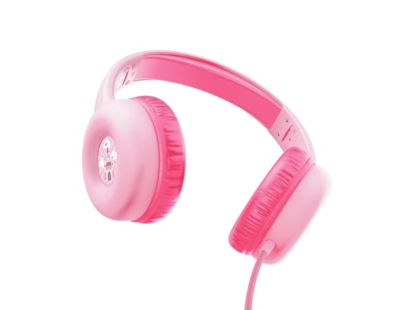 Trust Nouna - Hodetelefoner med mikrofon - on-ear - kablet - 3,5 mm jakk - rosa