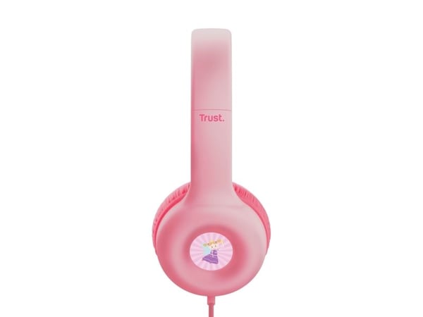 Trust Nouna - Hodetelefoner med mikrofon - on-ear - kablet - 3,5 mm jakk - rosa