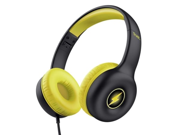 Trust Nouna - Hodetelefoner med mikrofon - on-ear - kablet - 3,5 mm jakk - svart