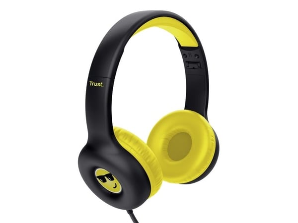 Trust Nouna - Hodetelefoner med mikrofon - on-ear - kablet - 3,5 mm jakk - svart