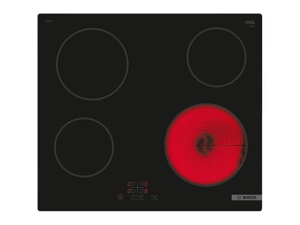 Bosch Serie | 4 PKE61RBA2E - Keramisk komfyrtopp - 4 plater - Nisje - bredde: 56 cm - dybde: 49 cm - uten ramme - svart