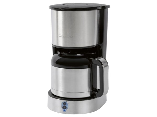 Clatronic KA 3805, Kaffebrygger (drypp), 1,2 l, Malt kaffe, 800 W, Sort, Rustfritt stål