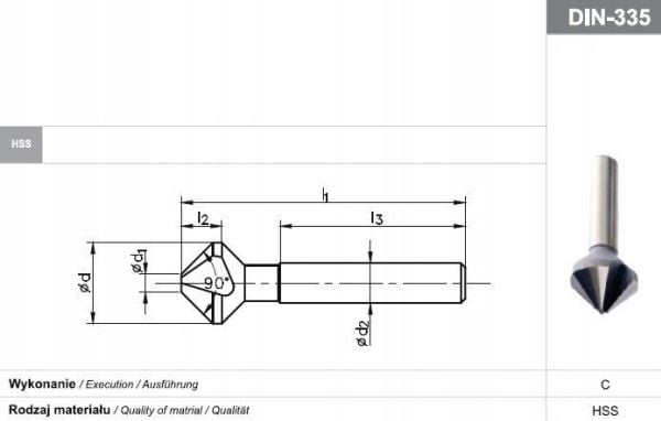 Fanar forsinkingsfres DIN 335-C 90"*30 HSS