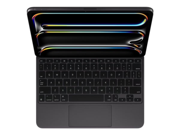 Apple Magic Keyboard - Tastatur og folioveske - med styrepute - bakbelysning - Apple Smart connector - QWERTY - USA - svart