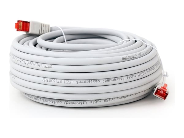 Cablexpert - Koblingskabel - RJ-45 (hann) til RJ-45 (hann) - 6.2 mm - S/FTP - CAT 6a - halogenfri, formstøpt, uten hindringer, flertrådet - grå