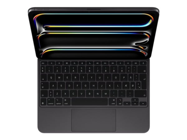 Apple Magic Keyboard - Tastatur og folioveske - med styrepute - bakbelysning - Apple Smart connector - QWERTY - Dansk - svart - for 11-inch iPad Pr...