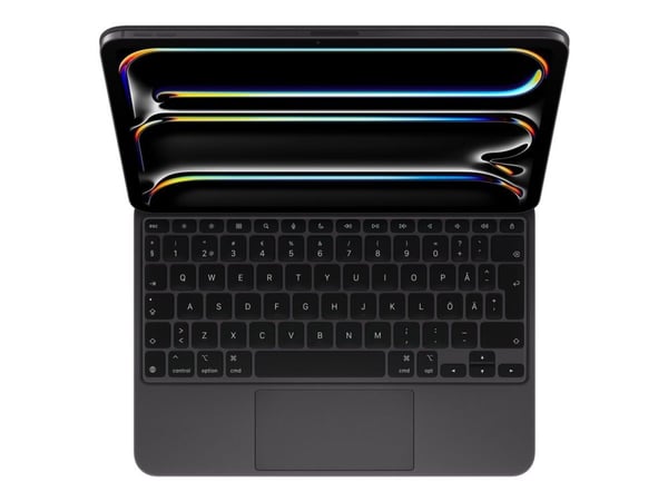 Apple Magic Keyboard - Tastatur og folioveske - med styrepute - bakbelysning - Apple Smart connector - Svensk - svart - for 11-inch iPad Pro (M4)