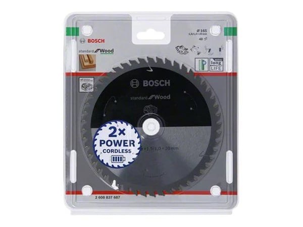 Bosch RUNDSAVKLINGE ACCU STD TRÆ 165X20MM 48T 48T