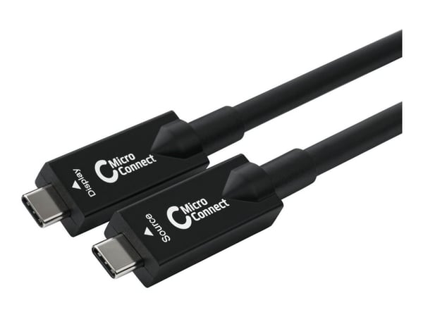 MicroConnect - USB-kabel - 24 pin USB-C (hann) til 24 pin USB-C (hann) - USB 3.2 Gen 2 - 12.5 m - aktiv optisk hybridkabel, USB Power Delivery (60W...