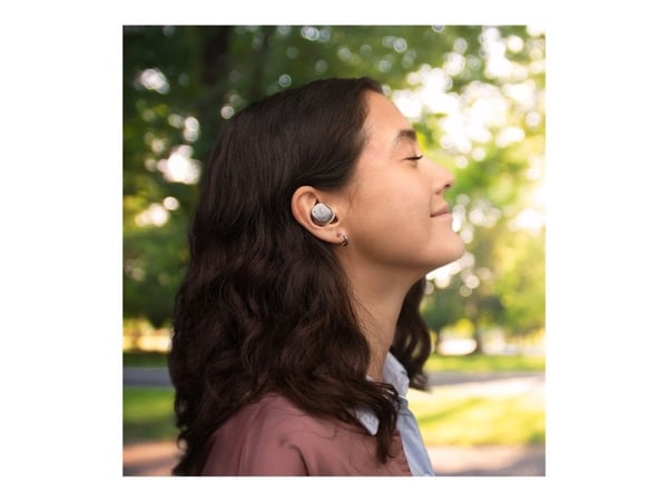 Sennheiser MOMENTUM True Wireless 4 - True wireless-hodetelefoner med mikrofon - i øret - Bluetooth - aktiv støydemping - hvit sølvfarge
