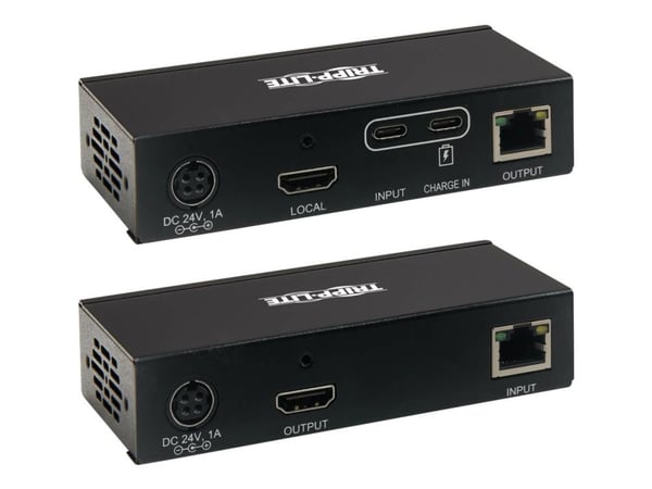 Eaton Tripp Lite Series USB C to HDMI over Cat6 Extender Kit with KVM Support, 4K 60Hz, 4:4:4, Transmitter/Receiver, USB, PoC, HDCP 2.2, up to 230 ...