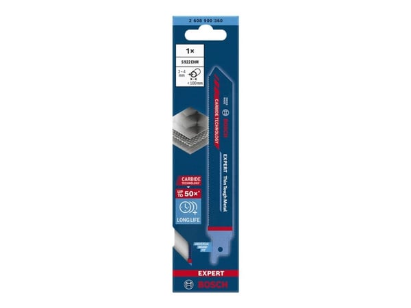 Bosch Expert Thin Tough Metal S 922 EHM - Sagblad - for rør, blikk, profiles - 10 deler - lengde: 150 mm - bredde: 19 mm