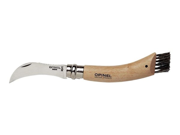 Opinel Multifunction N°08 - Mushroom knife - 8 cm - gul til rosa med små mørke streker Opinel Multifunction N°08 - Mushroom knife - 8 cm - gul til rosa med små mørke streker