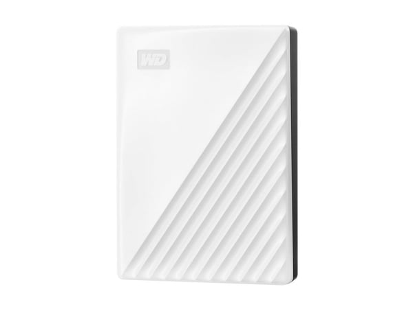 WD My Passport WDBR9S0060BWT - Harddisk - kryptert - 6 TB - ekstern (bærbar) - USB 3.2 Gen 1 - 256-bit AES - hvit