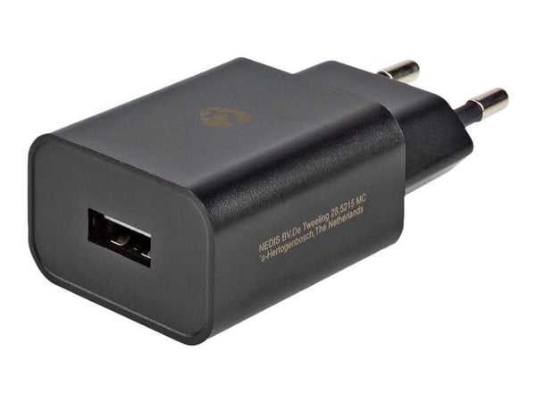 Nedis WCHAU242ABK - Strømadapter - 12 watt - 2.4 A (USB) - svart