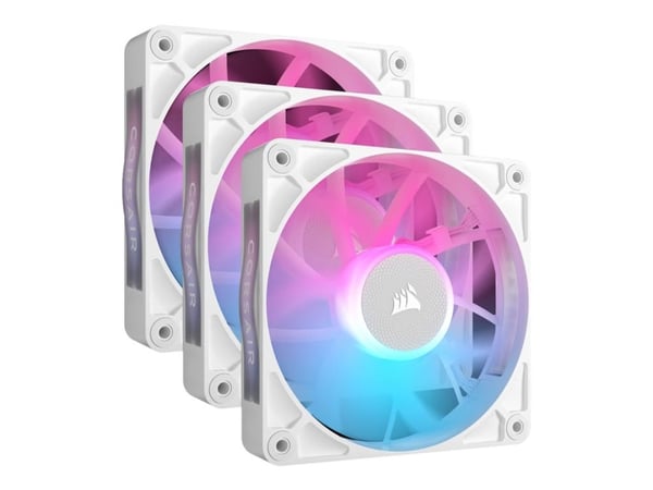 CORSAIR iCUE Link RX120 RGB Triple Starter Kit - Lådfläkt - 120 mm - vit (paket om 3)