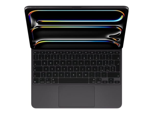 Apple Magic Keyboard - Tastatur og folioveske - med styrepute - bakbelysning - Apple Smart connector - QWERTY - Italiensk - svart