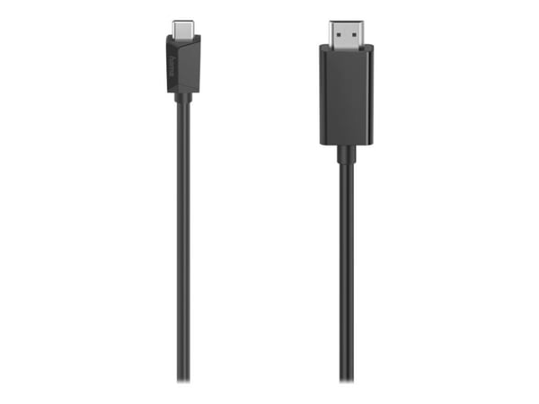 Hama Essential Line - Adapterkabel - 24 pin USB-C hane till HDMI hane - 1.5 m - svart - stöd för 4K (3840 x 2160)