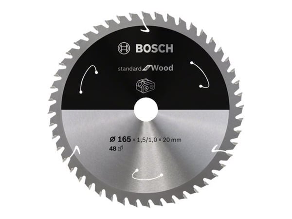 Bosch RUNDSAVKLINGE ACCU STD TRÆ 165X20MM 48T 48T