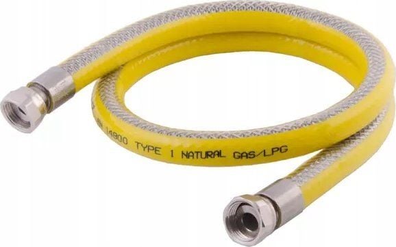 Mora PVC-punottu kaasuletku F1/2-F1/2 L-1000 kahdella kääntyvällä suojuksella varustettuna Mora PVC-punottu kaasuletku F1/2-F1/2 L-1000 kahdella kääntyvällä suojuksella varustettuna