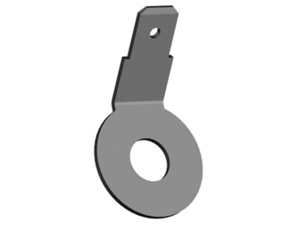 Vogt Verbindungstechnik 3869n45.60 innstikkstang, kontaktbredde 6,30 mm, kontakt tykkelse 0,8 mm, 45° (500 stk.)