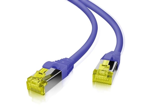 Helos patch-kaapeli S/FTP Cat 6a violetti 0,5m