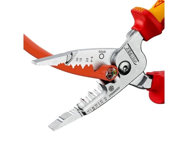 Knipex 13 76 200 ME, Beskyttelses isolasjon, 290 g, Rød, Rustfritt stål, Gult
