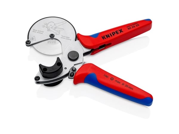 Knipex Rohrschneider, Rørsaks, Plast, Aluminium, Sort, Blå, Rød, 2,6 cm, 210 mm, 81 mm
