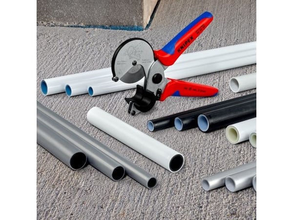 Knipex Rohrschneider, Rørsaks, Plast, Aluminium, Sort, Blå, Rød, 2,6 cm, 210 mm, 81 mm
