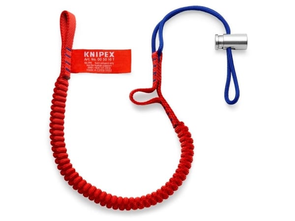 Knipex 00 50 10 T BK, Turvahihna, 6 kg, Sininen, Punainen, Ruostumaton teräs, Alumiini, Kangas, 95 mm, 900 mm