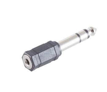 shiverpeaks BS57061, 6.3 mm, 3.5mm, musta, Ruostumaton teräs, Uros/naaras, Suora, 1 kpl