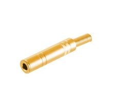 shiverpeaks BS50800-G, 6.3mm, kultainen, naarasliitin, suora, metalli, 1 kpl