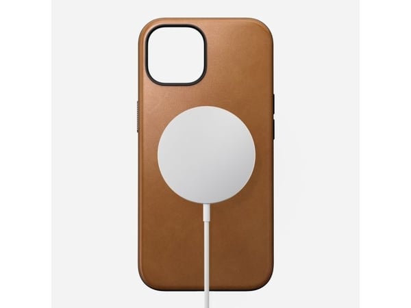 Nomad Modern Leather Case, Etui, Apple, iPhone 15, 15,5 cm (6.1"), Tan (gul-brun)