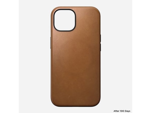 Nomad Modern Leather Case, Etui, Apple, iPhone 15, 15,5 cm (6.1"), Tan (gul-brun)