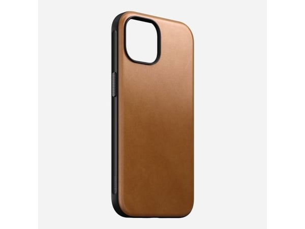 Nomad Modern Leather Case, Etui, Apple, iPhone 15, 15,5 cm (6.1"), Tan (gul-brun)