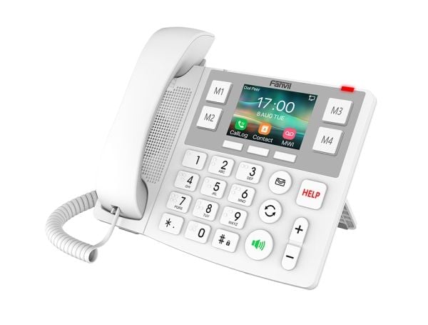 Fanvil X305, IP-telefon, Hvit, Kablet håndsett, 2 linjer, 1000 oppføringer, LCD