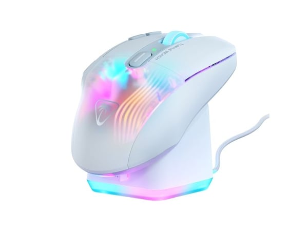 Turtle Beach Kone XP Air, Høyre hendt, Optisk, RF trådløs + Bluetooth, 19000 DPI, Hvit