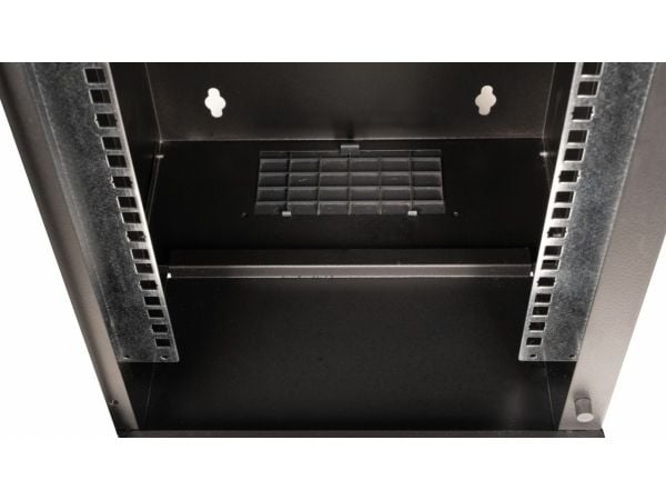 Equip EWM-09-3030-B, Veggmonterbar hylle, 9U, Nøkkellås, 5,93 kg, Sort
