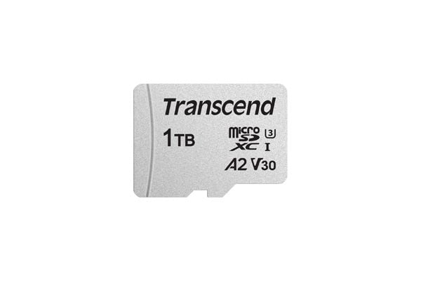 Transcend USD300S - Flashminnekort (adapter inkludert) - 1 TB - A2 / Video Class V30 / UHS-I U3 / Class10 - microSDXC UHS-I U3
