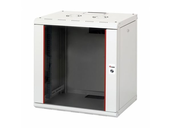 Equip EPM-12-6045-G-CBAA, Vägghylla, 12U, Nyckellås, Rackskenor, 22,5 kg, Ljusgrå