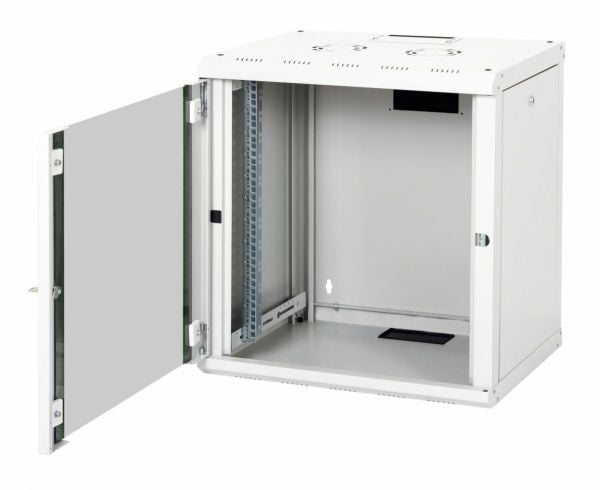 Equip EPM-12-6045-G-CBAA, Veggmonterbar hylle, 12U, Nøkkellås, Rack skinner, 22,5 kg, Lysegrå