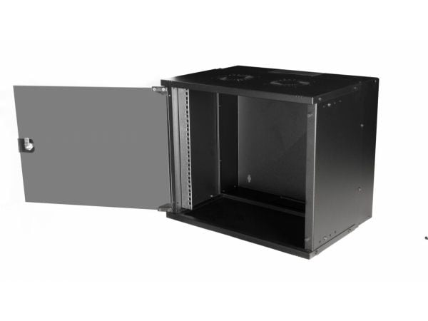 Equip EWM-09-5440-B, Veggmonterbar hylle, 9U, Nøkkellås, 10,3 kg, Sort