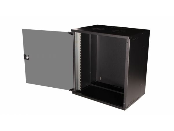 Equip EWM-12-5440-B, Veggmonterbar hylle, 12U, Nøkkellås, 12,5 kg, Sort
