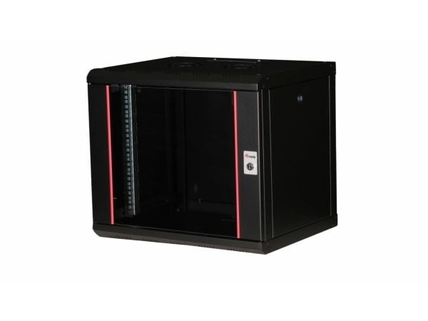 Equip EPM-09-6045-B-CBAA, Vägghylla, 9U, Nyckellås, Rackskenor, 17,6 kg, Svart