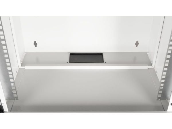 Equip EWM-07-5440-G, Veggmonterbar hylle, 7U, Nøkkellås, 9,06 kg, Lysegrå