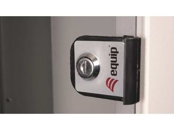 Equip EWM-09-3030-G, Veggmonterbar hylle, 9U, Nøkkellås, 5,93 kg, Lysegrå