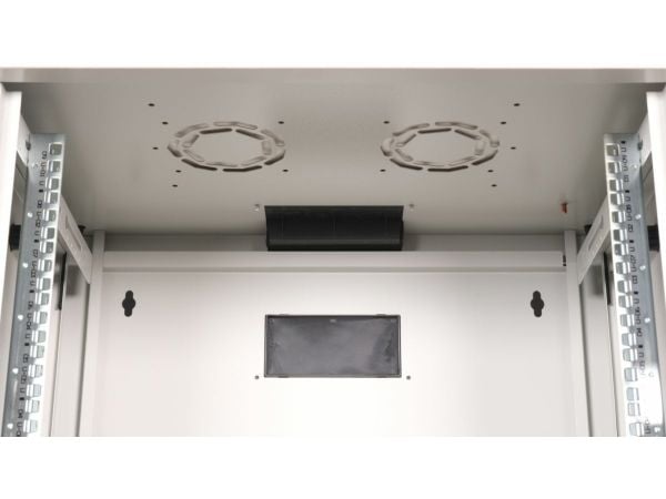 Equip EPM-09-6045-G-CBAA, Veggmonterbar hylle, 9U, Nøkkellås, Rack skinner, 17,6 kg, Lysegrå