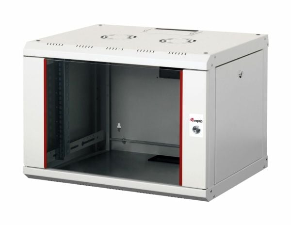 Equip EPM-07-6045-G-CBAA, Veggmonterbar hylle, 7U, Nøkkellås, Rack skinner, 14,5 kg, Lysegrå