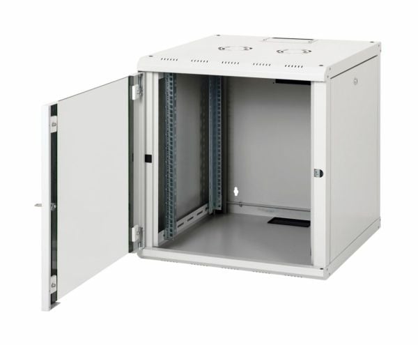 Equip EPM-12-6060-G-CBAA, Veggmonterbar hylle, 12U, Nøkkellås, Rack skinner, 28 kg, Lysegrå
